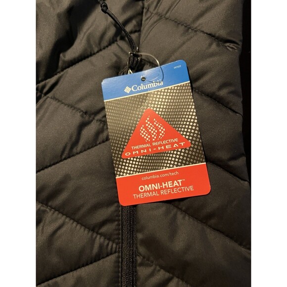 NWT COLUMBIA Black Heavenly Jacket QUILTED PUFFER Omni-Heat Reflective Lining S - Picture 12 of 14
